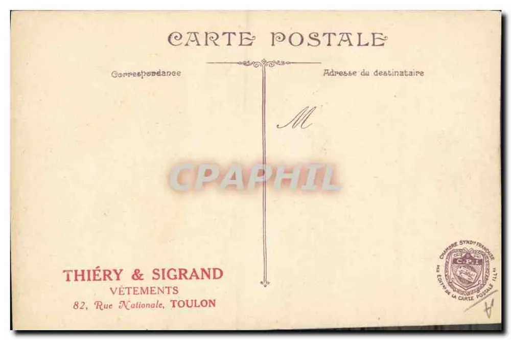 Retrato de um oficial — uniforme ornado com condecorações — Thiéry & Sigrand, Toulon - Verso