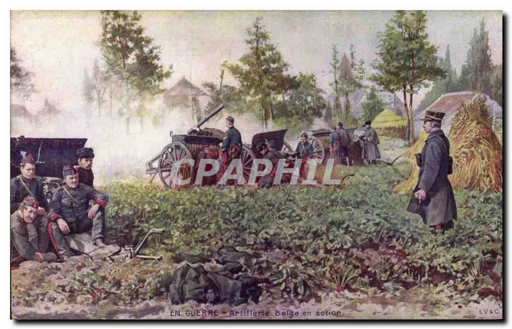 Belgische Artillerie im Einsatz — Serie E Nr. 4 — Verlag LV&C - Vorderseite