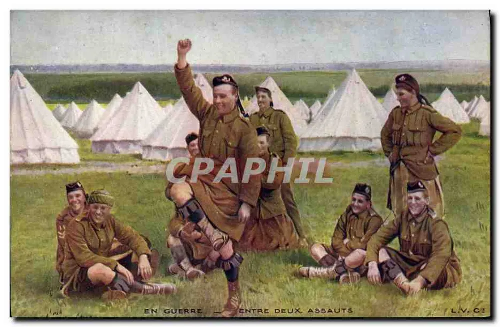 Soldaten im Lager — Im Krieg — Zwischen zwei Angriffen — L.V. Cie - Vorderseite
