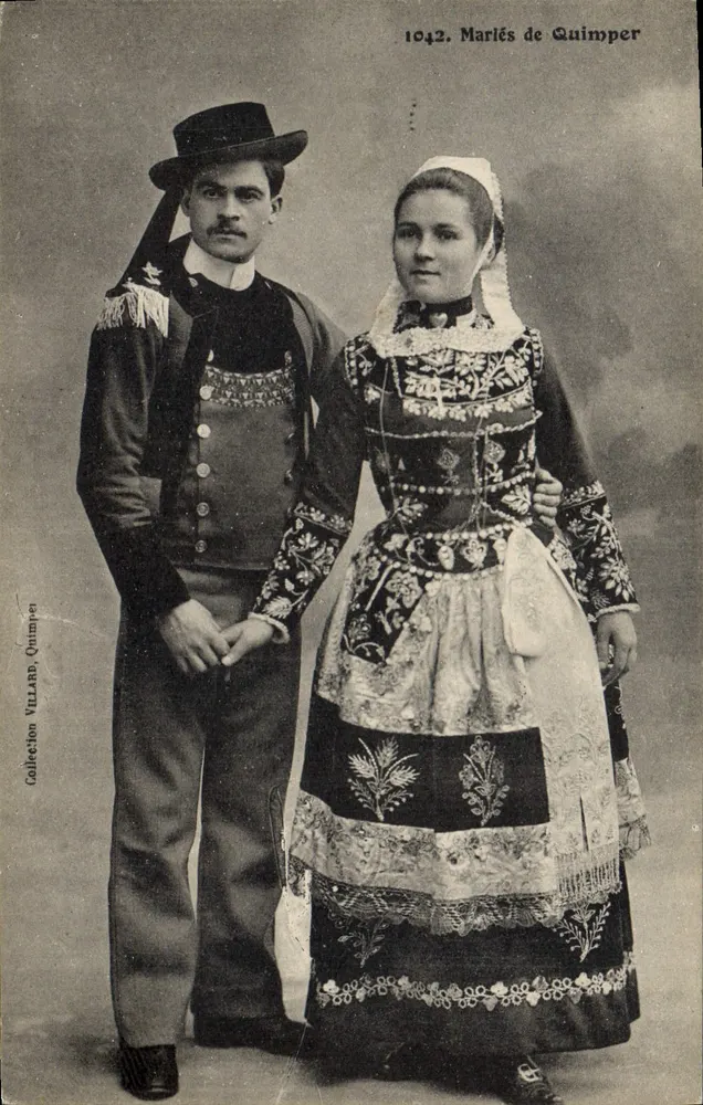 Casados de Quimper — Coleção VILLARD, Quimper — n° 1042 - Frente