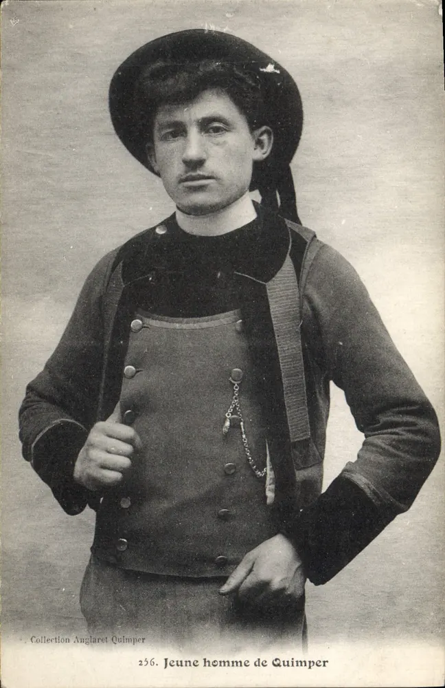 Jovem de Quimper — Coleção Anglaret Quimper, n° 256 - Frente