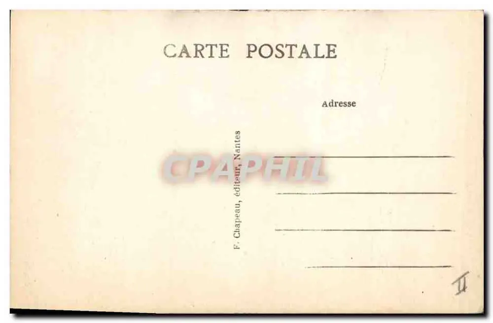 Na Bretanha — Mais uma pequena xícara — F. Chapeau, Nantes, n°15 - Verso