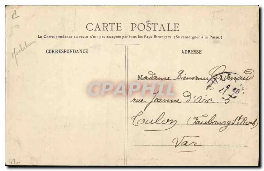 Traje de Baud — Coleção H. Laurent, Port-Louis — n° 3152 - Verso