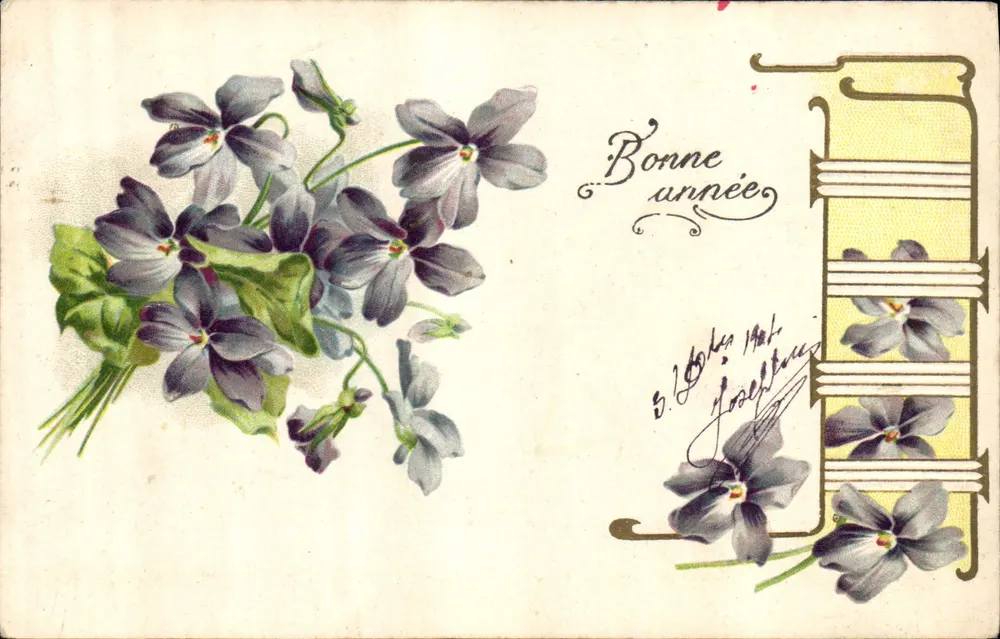 Violetas — Boa ano 1901 — editor não identificado - Frente