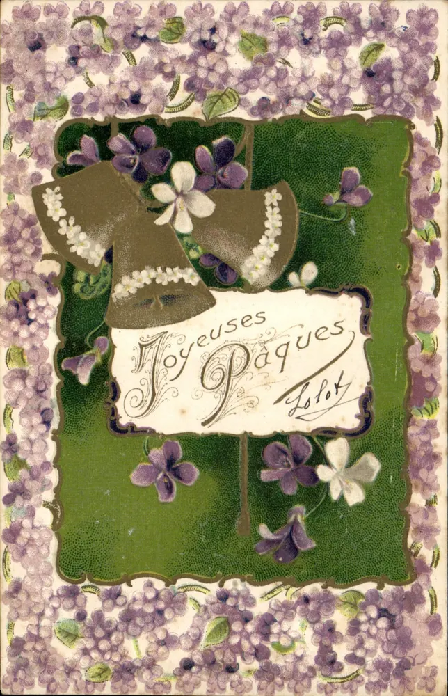 Flores de lila — Feliz Páscoa — Lotot - Frente