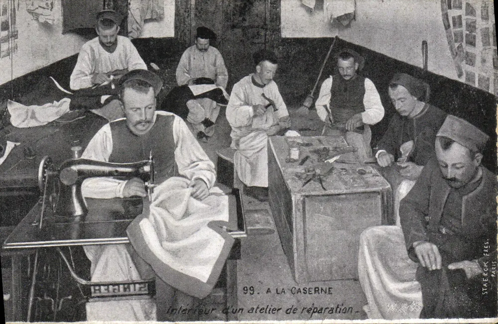 Werkstatt für Reparaturen in der Kasernen — Stmerck Frères, Paris — n° 99 - Vorderseite