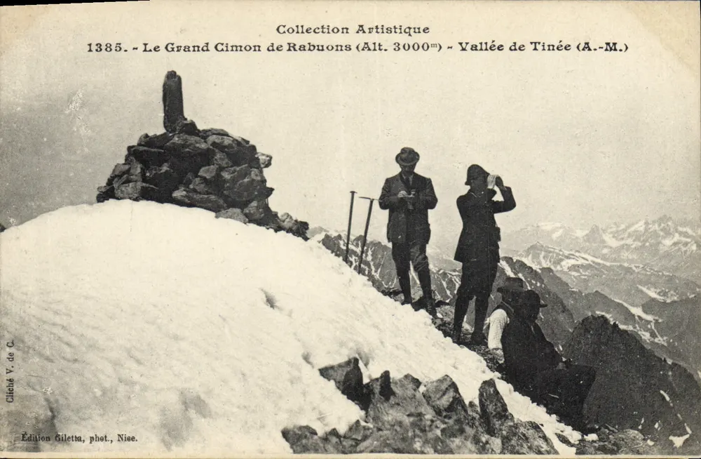 Le Grand Cimon de Rabuons (Höhe 3000 m) — Tal der Tinée (A.-M.) — Édition Giletta, Fotografie von Nice - Vorderseite
