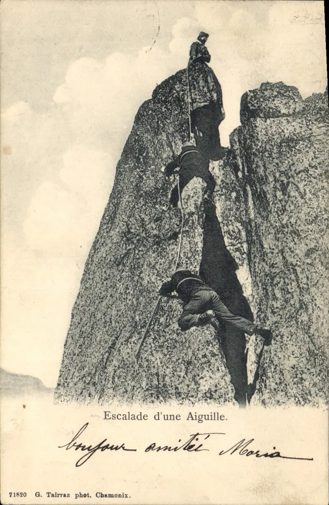 Escalada em uma Agulha — G. Tairraz fot. Chamonix, n° 71820 - Frente