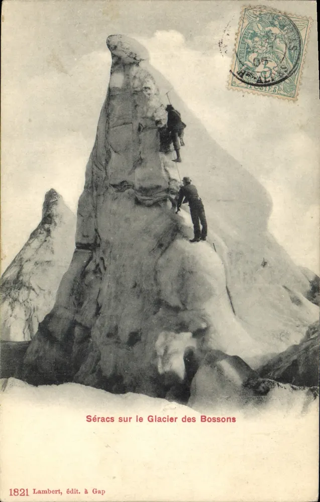 Séracs am Glacier des Bossons — Lambert, Verlag in Gap, Nr. 1821 - Vorderseite