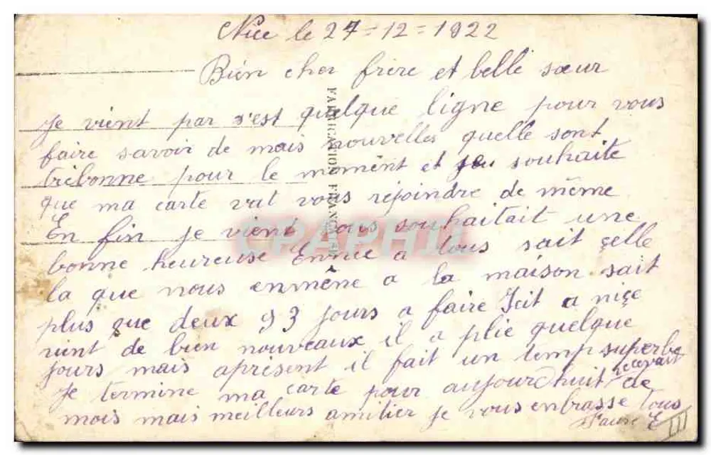 Les Roses — carte de vœux avec cinq roses symboliques et couple au cœur — éditeur FURIA, n° 204 - Rückseite