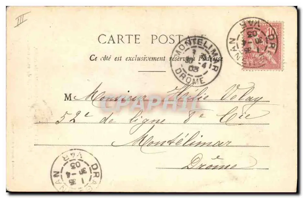 Violette — Bescheidenheit, verborgener Verdienst — Phototypie A. Peronet et Cie, Nancy - Rückseite