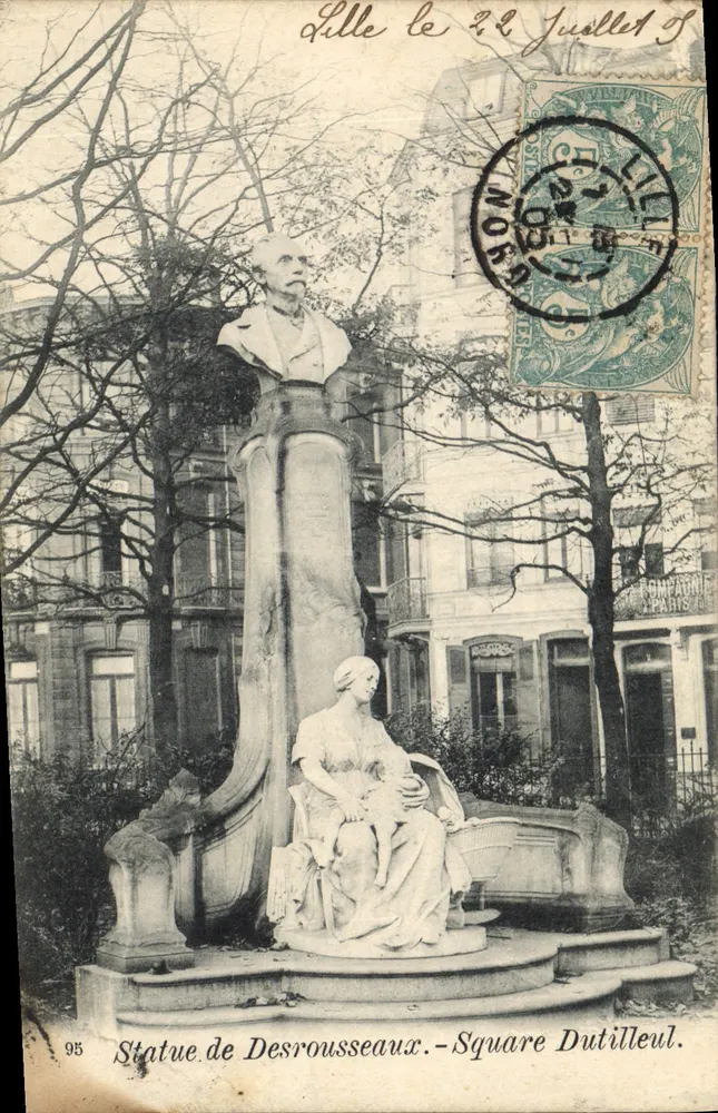 Statue de Desrousseaux — Square Dutilleul — Compagnie Parisienne d'Art - Frente