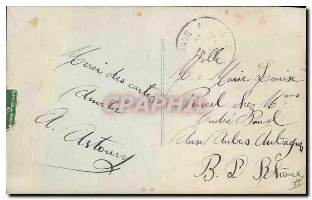 Junge Frau in blauer Robe mit Fächer — Verlag I.O.S.S. - Rückseite