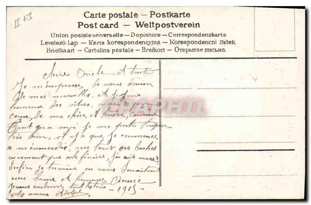 Violetas e leque — Boa Ano, Boa Festa — editor não visível - Verso