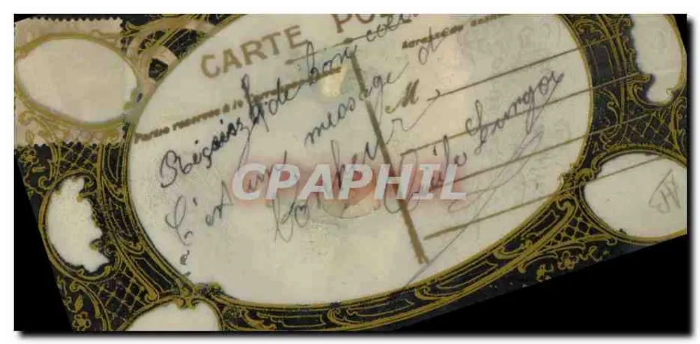 Arranjo de violetas — Boa Ano — Editor não identificado, número de série não visível - Verso