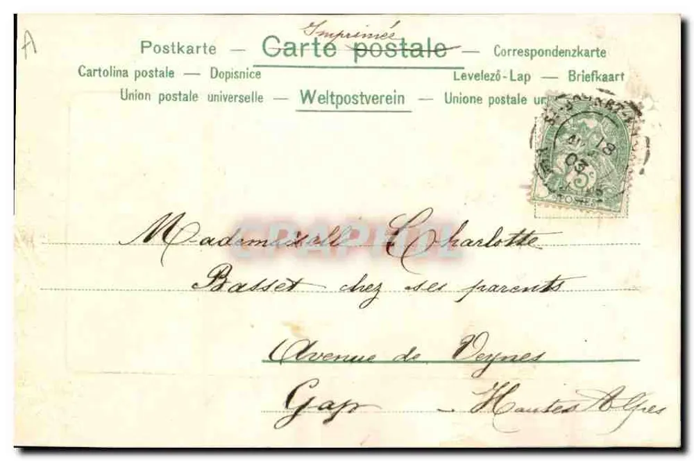 Fleur blanche et feuille d'chêne — A. Schwidernoch, Deutsch-Wagram (Autriche) — éditeur non visible - Verso