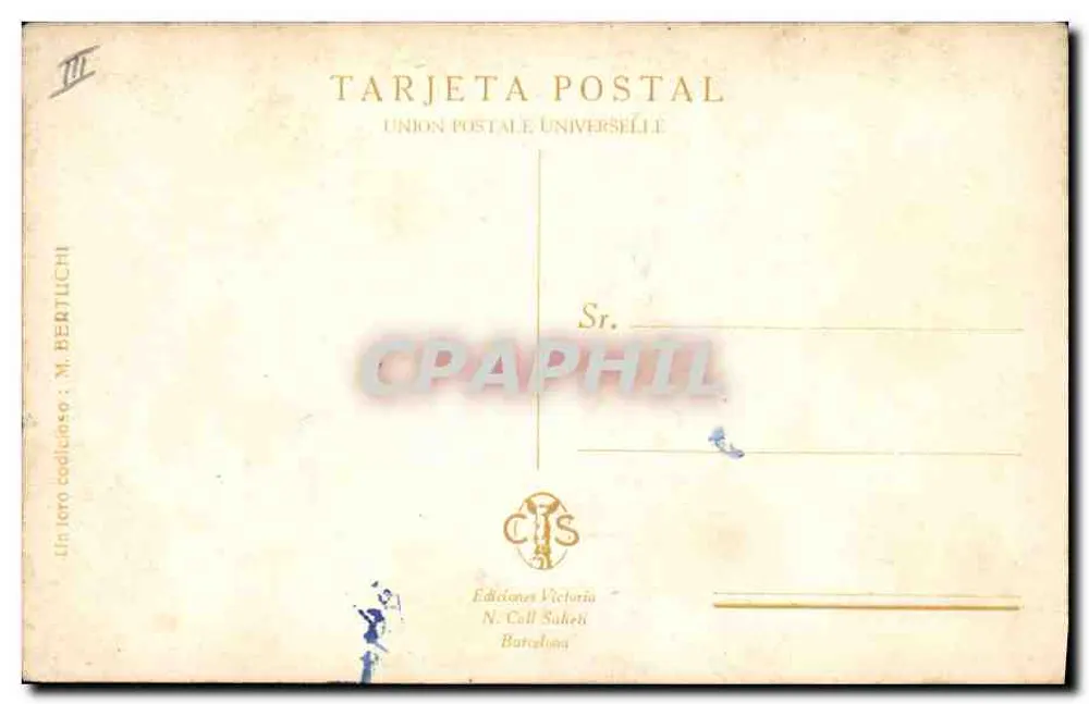 Toreador e touro — cena de corrida — Éditions Victoria Coll Sillen, Barcelone - Verso