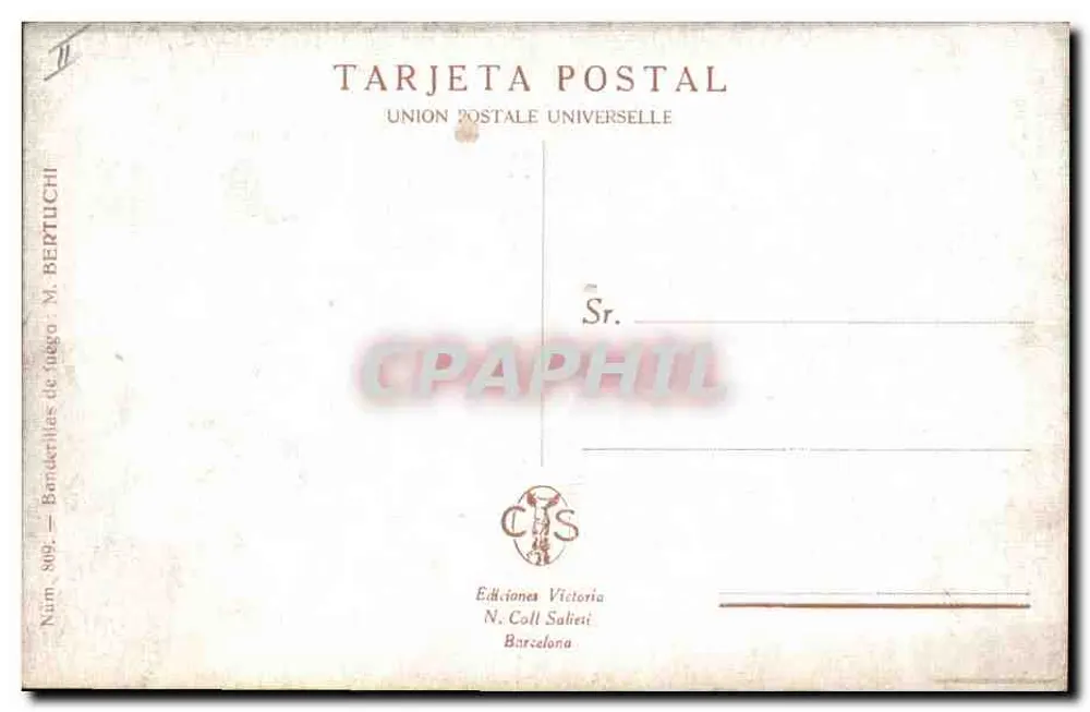 Banderillas de fogo — Edições Victoria N. Coll Saliesi — N° 809 - Verso
