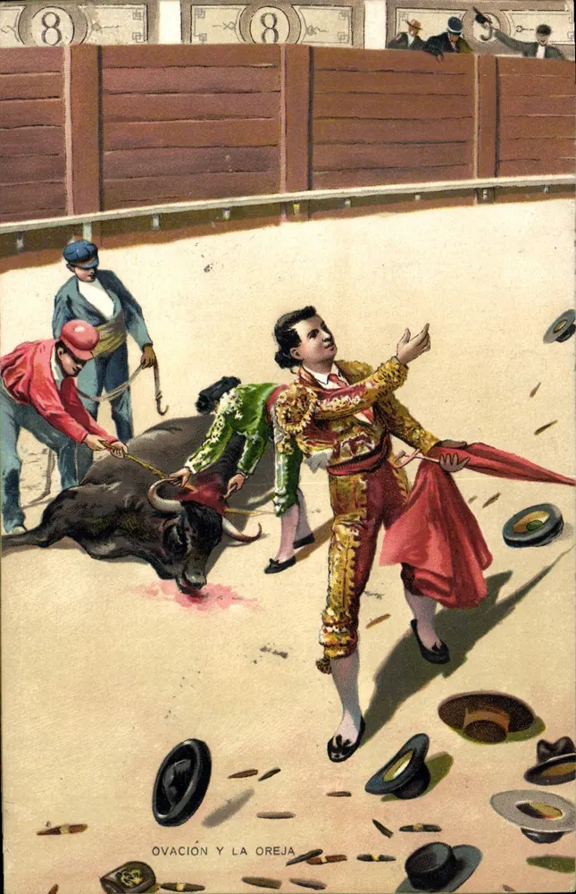 Ovación y la Oreja — Szenen aus dem Stierkampf — Stengel & Co. n° 29614 - Vorderseite