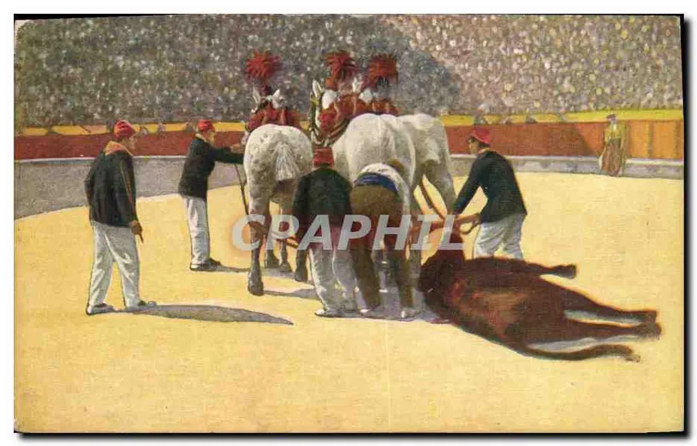 Corrida — cena de tauromaquia — Éditions Victoria N. Coll Salici, Barcelone, N° 10 - Frente