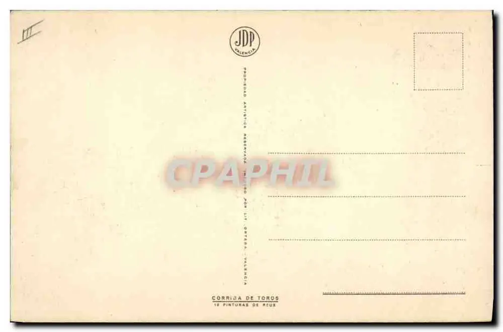 Separação dos touros — Apartado — J. R. Eus - Verso