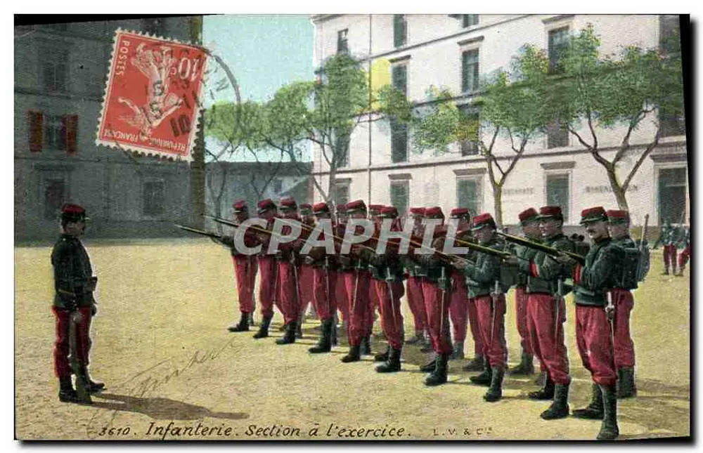 Infanteria. Seção em exercício — L.V. & Cie, n° 3810 - Frente
