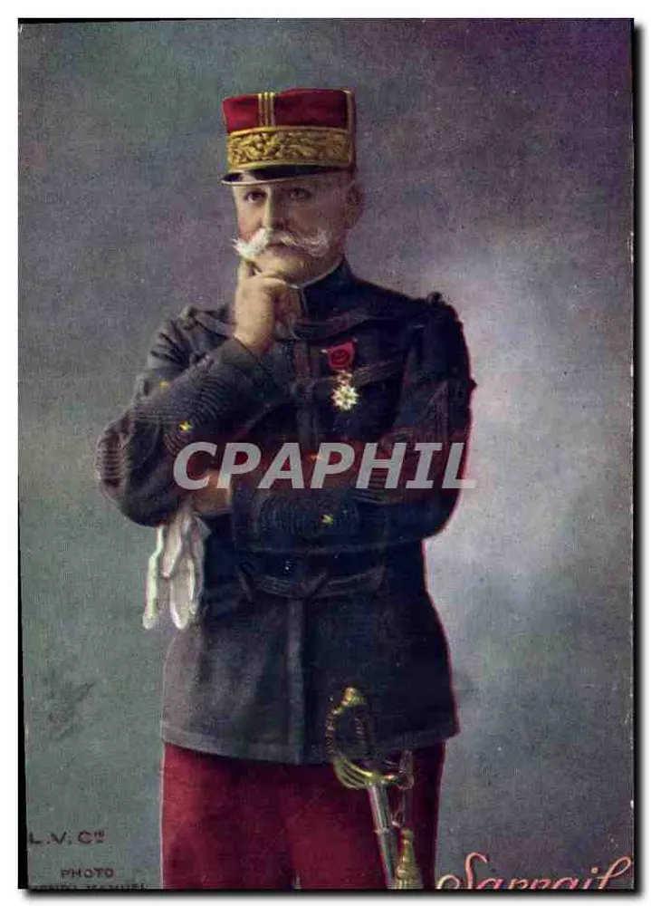 Oficial em uniforme — retrato — L.V.C° Sarrail - Frente