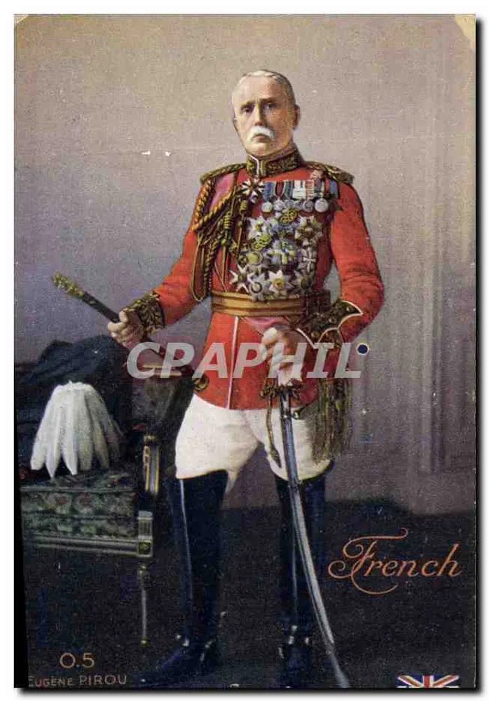 Geral francês em uniforme vermelho — Eugène Pirou, n° 0.5 - Frente