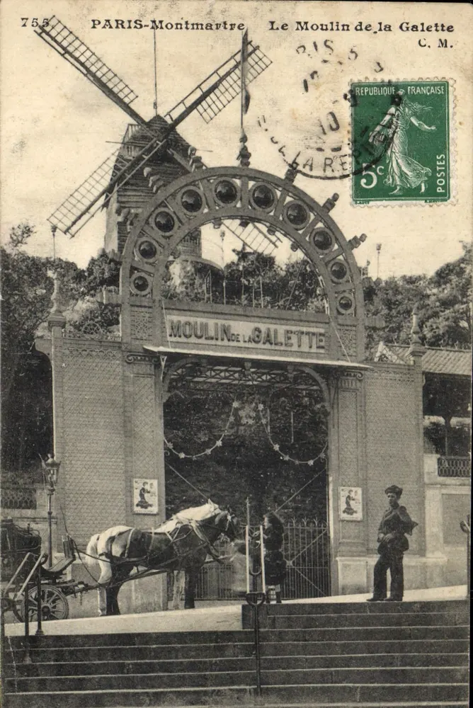 Paris-Montmartre — Ansicht des Moulin de la Galette — C. M. n°755 - Vorderseite