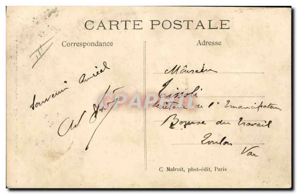 Paris-Montmartre — Ansicht des Moulin de la Galette — C. M. n°755 - Rückseite