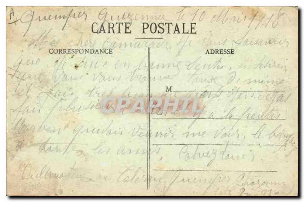 Junge Frau aus dem Pays de Paimpol — Sammlung B. Hamonic, n°4483 - Rückseite