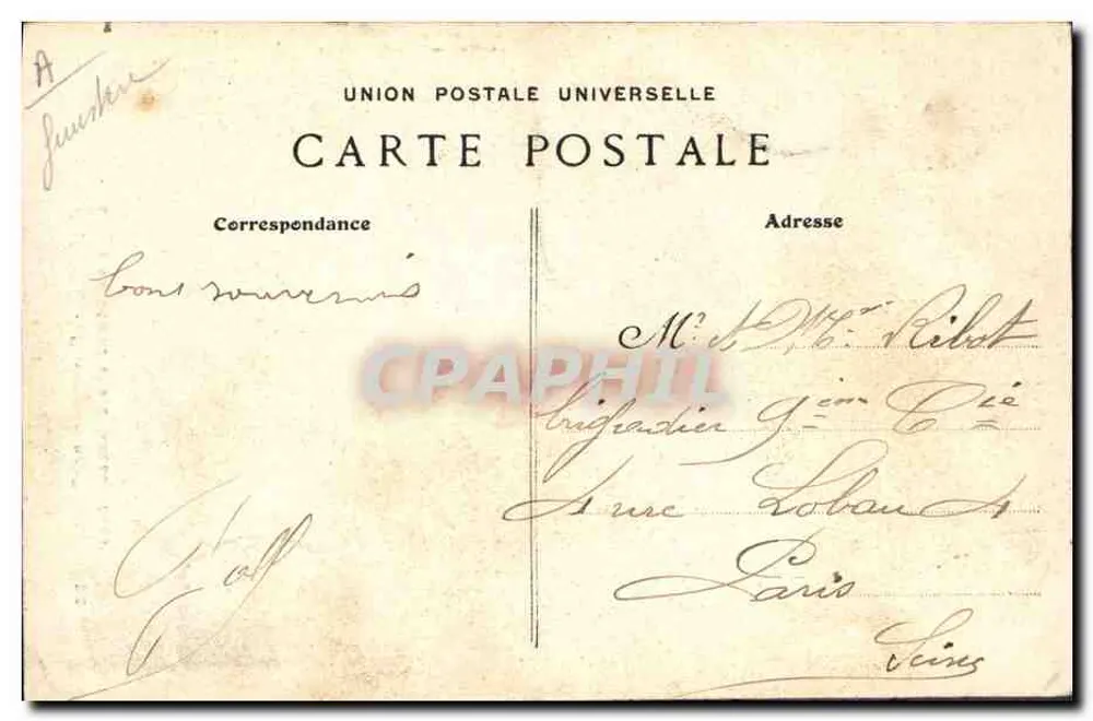 Ploaré - Umgebung von Douarnenez — Studie zur Kopfbedeckung der großen Feste — Sammlung Villard, Quimper - Rückseite