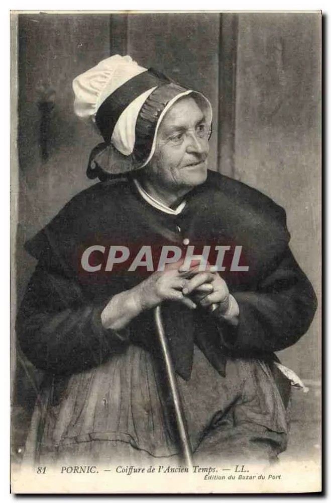 Pornic — Coiffure de l'Ancien Temps — Edição do Bazar do Port, n°81 - Frente