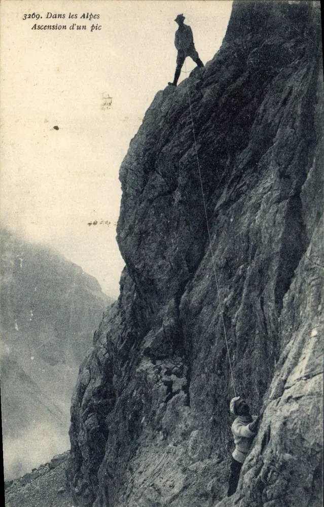 Aufstieg zu einem Gipfel — In den Alpen — Sammlung 'LA PLUS BELLE' — F. de Migien, Verlag, Chambéry - Vorderseite