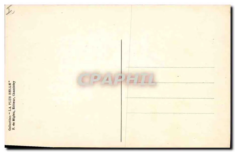 Aufstieg zu einem Gipfel — In den Alpen — Sammlung 'LA PLUS BELLE' — F. de Migien, Verlag, Chambéry - Rückseite