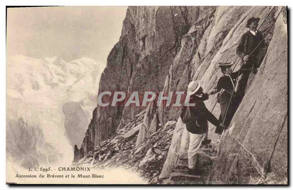 Aufstieg zum Brévent und den Mont-Blanc — Chamonix — Jullien frères, Genf - Vorderseite
