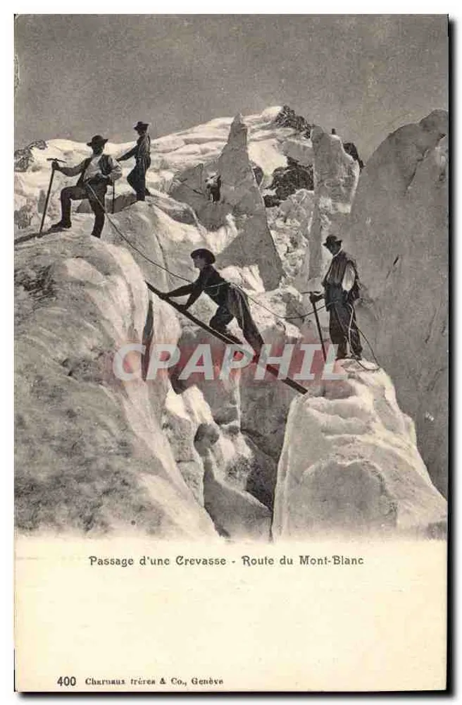 Passage einer Schneegrube - Route du Mont-Blanc — Charumus frères & Co., Genf, n°400 - Vorderseite