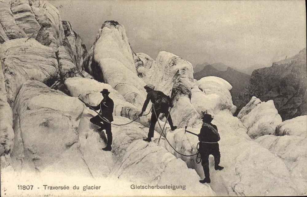 Oversteek van de gletsjer — 11807 — L’hototypie Co., Neuchâtel - Voorkant