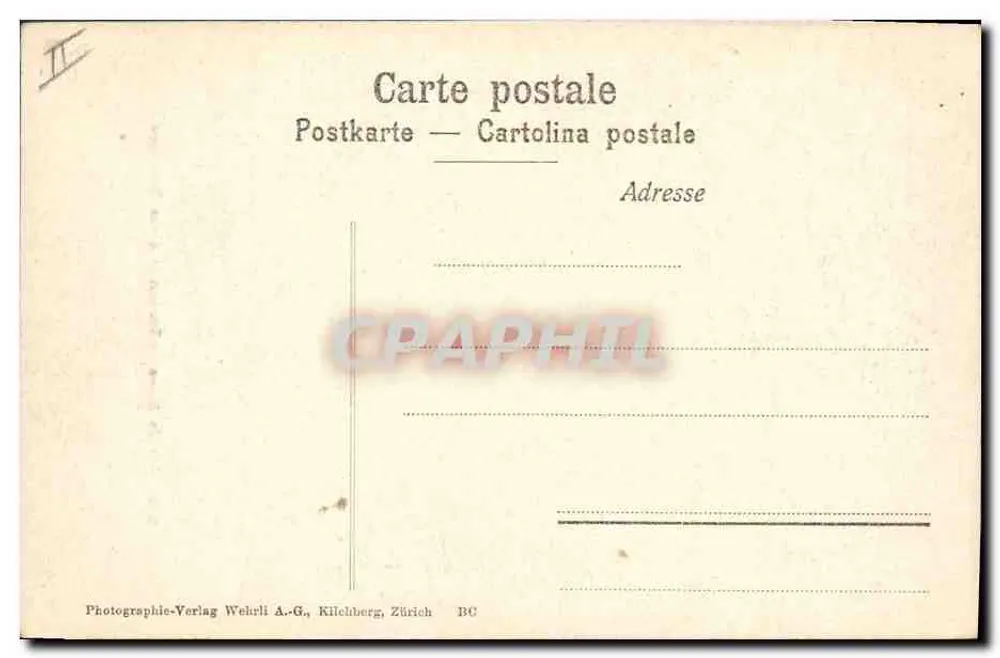 Mer de Glace — Überschreitung einer Schneewehe — Photographie-Verlag Wehrli A.-G., Kilchberg, Zürich, n° 5170 - Rückseite