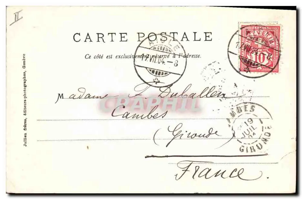 Ceyssin (Châtel des Faugères) — Au sommet — J.J. 3003 - Verso