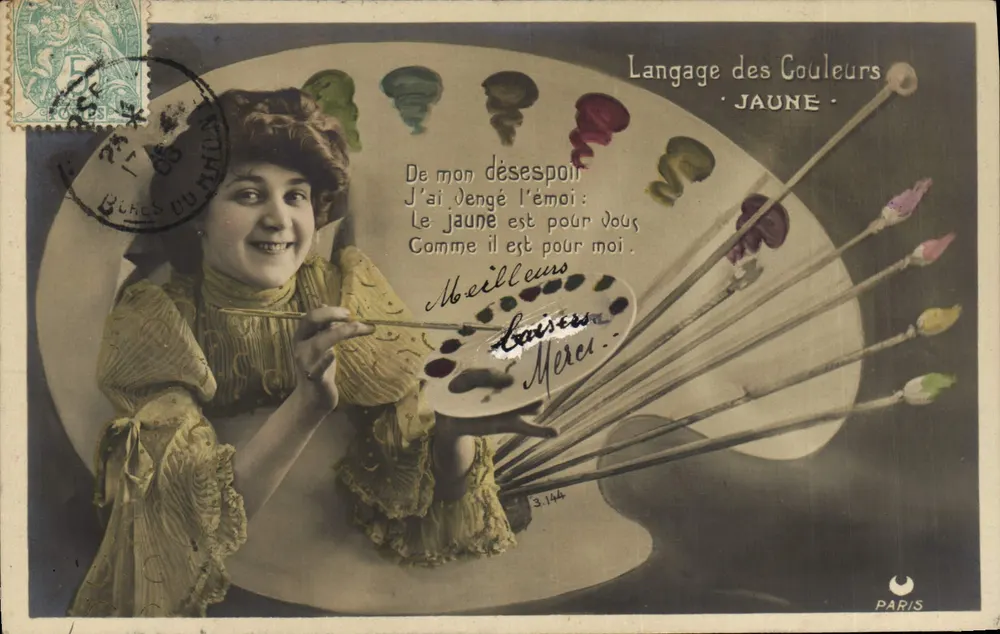 Sprache der Farben — GELB — Paris - Vorderseite