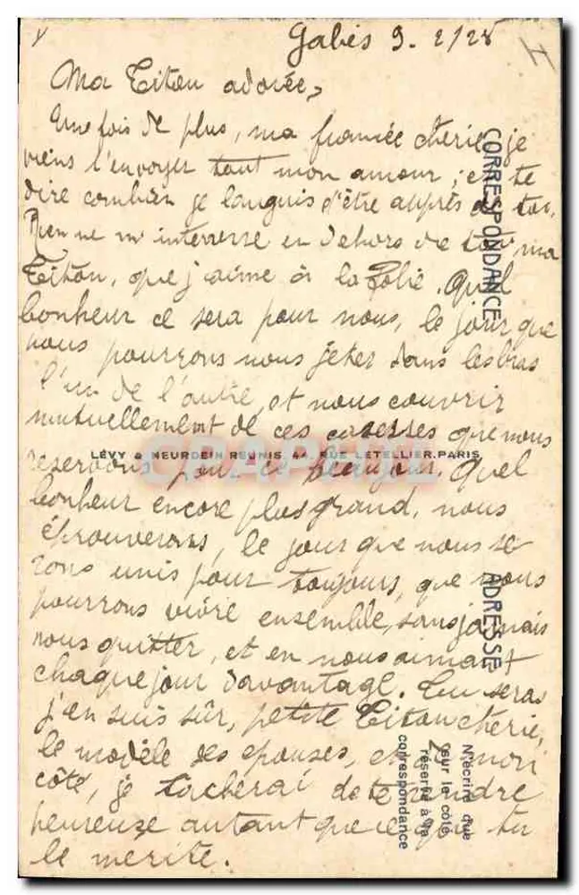 Am Rand eines Oued — Dattelpalmen — SCENES et TYPES Nr. 6052 LL - Rückseite