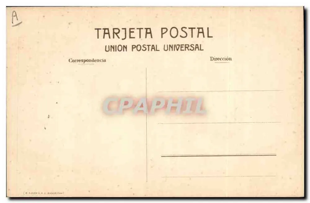 El arrastre — cena de corrida — Union Postal Universal, n° 20 - Verso
