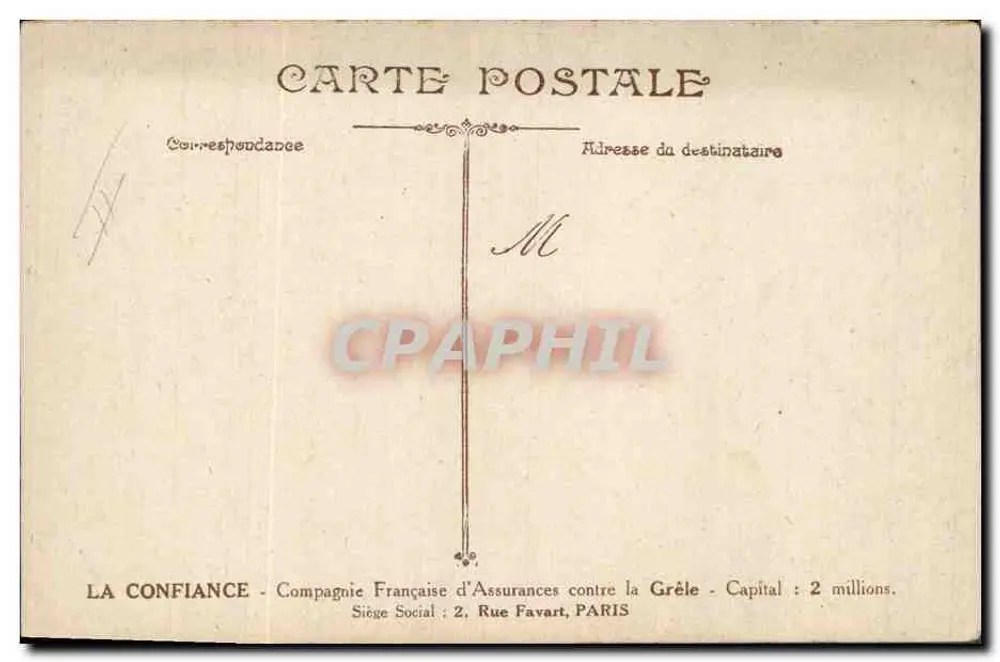Geral francês em uniforme — retrato — editor LA CONFIANCE - Verso