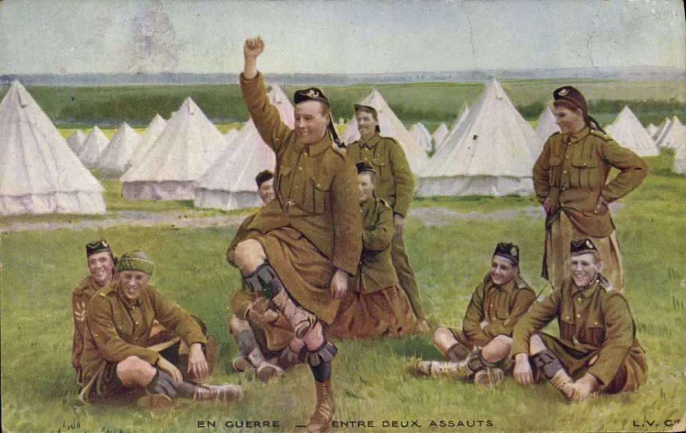 Soldaten im Kilt — Zwischen zwei Angriffen — L.V.C. - Vorderseite