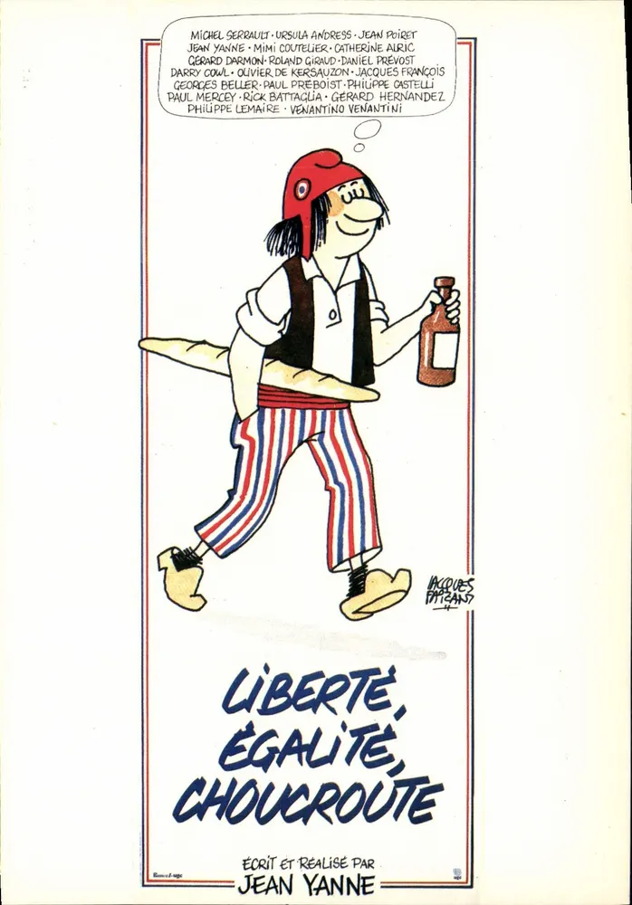 Freiheit, Gleichheit, Sauerkraut — Jacques Faizant 1985 — Éditions Cinéma à la Carte - Vorderseite