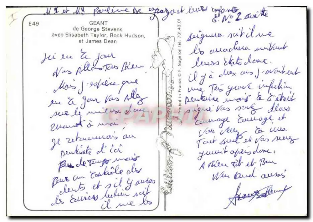 Géant — George Stevens — Edition F. Nugeron - Rückseite