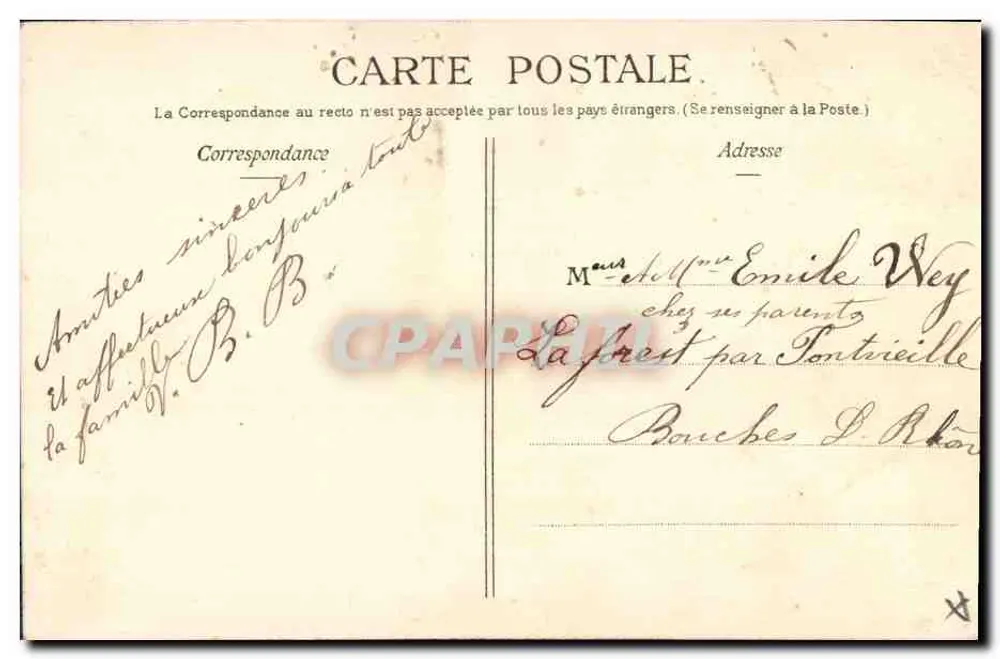 Bouquet van bloemen in een karretje — Vriendschap — uitgever niet zichtbaar - Achterkant