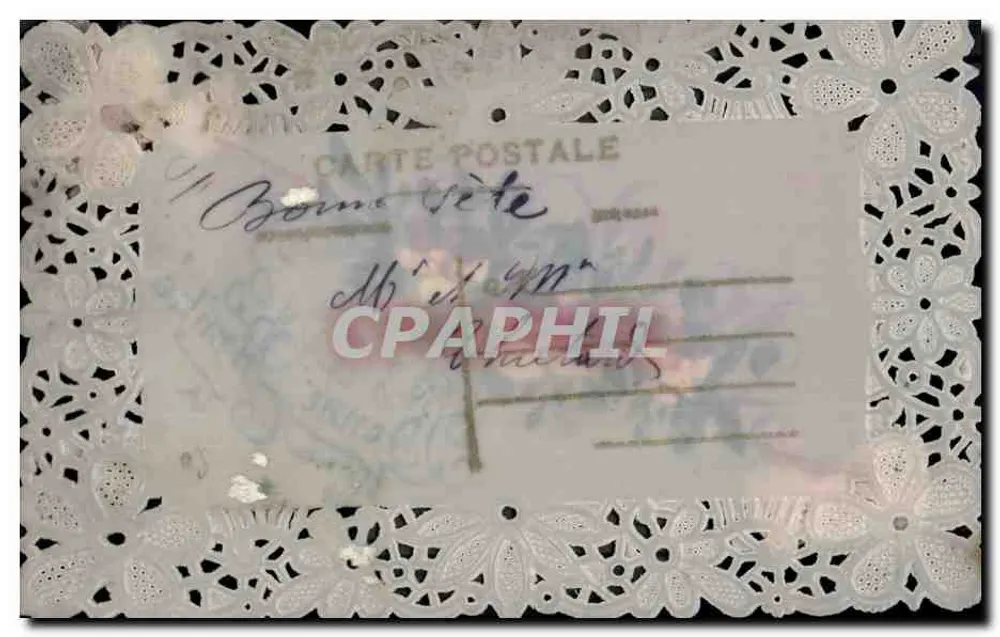 Flores de pensamento — Boa Amizade — Carta postal - Verso