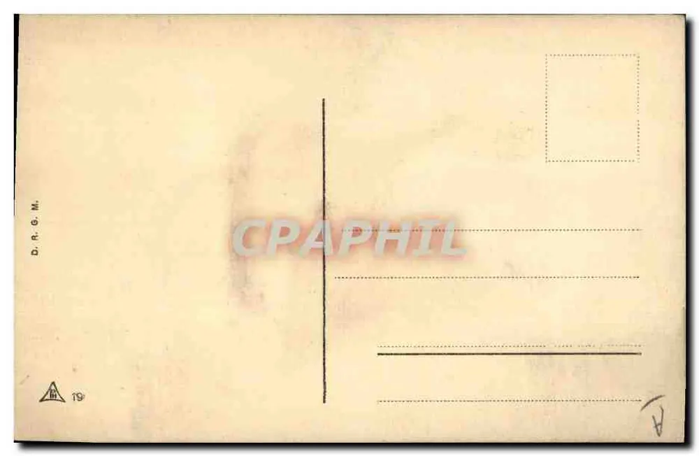 Rotes Segelschiff — wellenförmiger Schatten — D.R.G.M. n°19 - Rückseite
